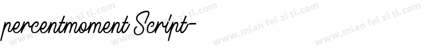 percentmoment Script字体转换